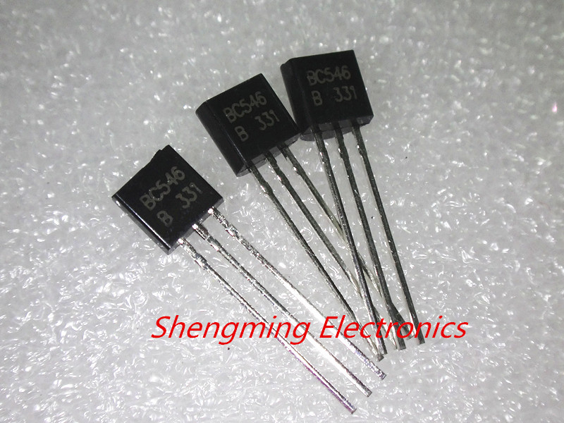 100Pcs BC546B BC546 TO-92 NPN 65V 0.1A Transistor
