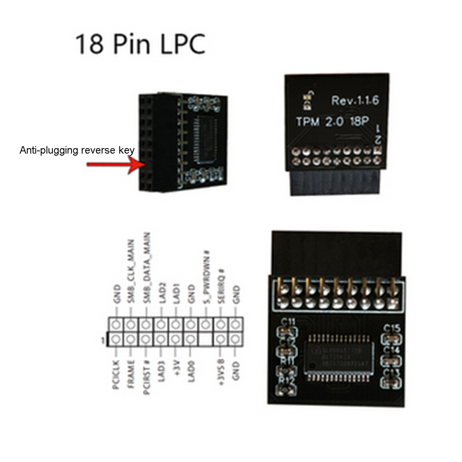 TPM2.0 Security Module Motherboards Card for Asrock TPM2 -SLI -S -SPI Platform