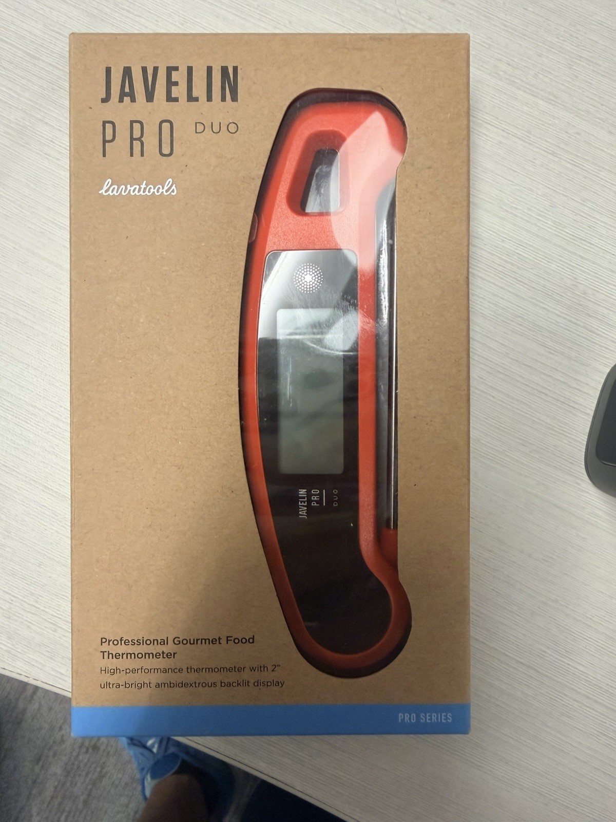 Lavatools Javelin PRO DUO Backlit Instant Read Digital Meat Thermometer NEW Red