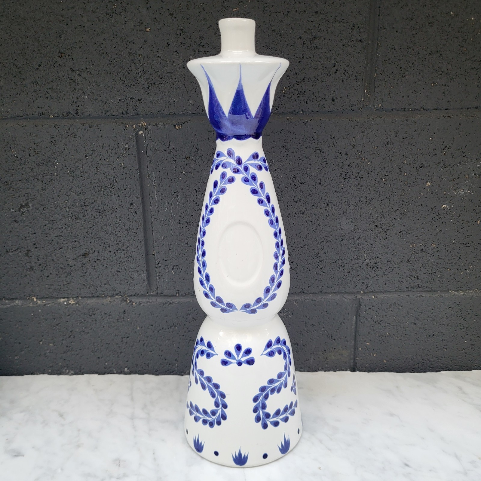 Clase Azul Reposado Tequila Empty Bottle Hand Painted 15" No Top