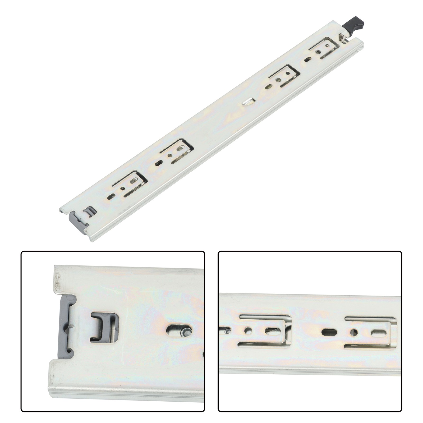 1 Pair Locking Drawer Slides 18" Full Extension & Lock 150 lb Load Capacity