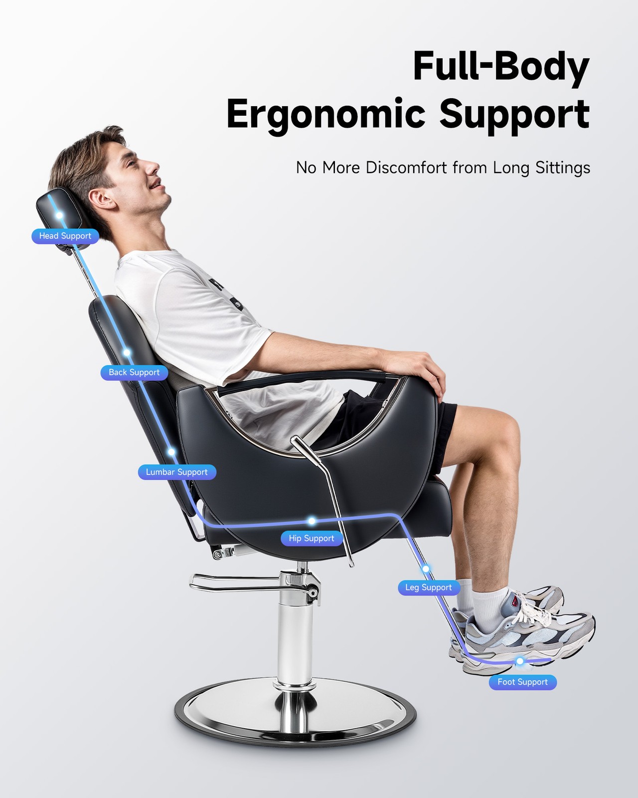 Hydraulic Barber Chair Styling Salon Work Station Beauty Salon Spa Equipment