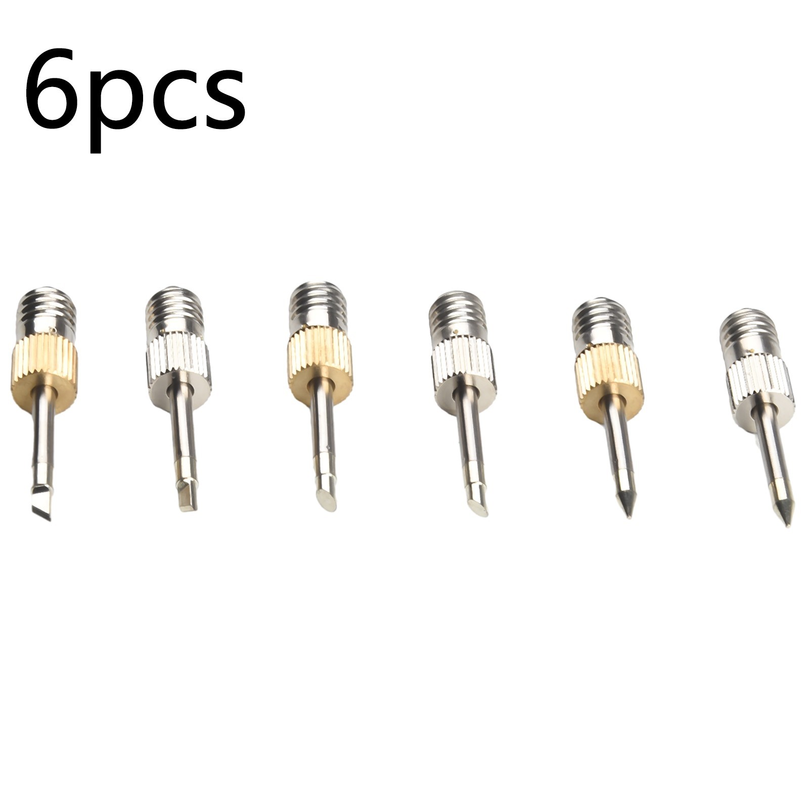 6pcs Replacement Soldering Iron Tips E10 Interface Electric Soldering/Needle Tip