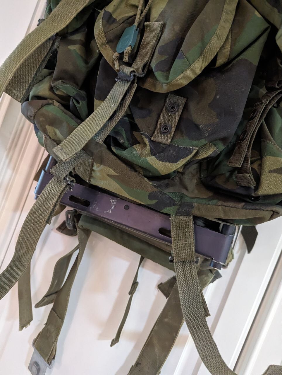 US Military Large Combat Nylon Field Pack with Frame Straps Army Green Bag