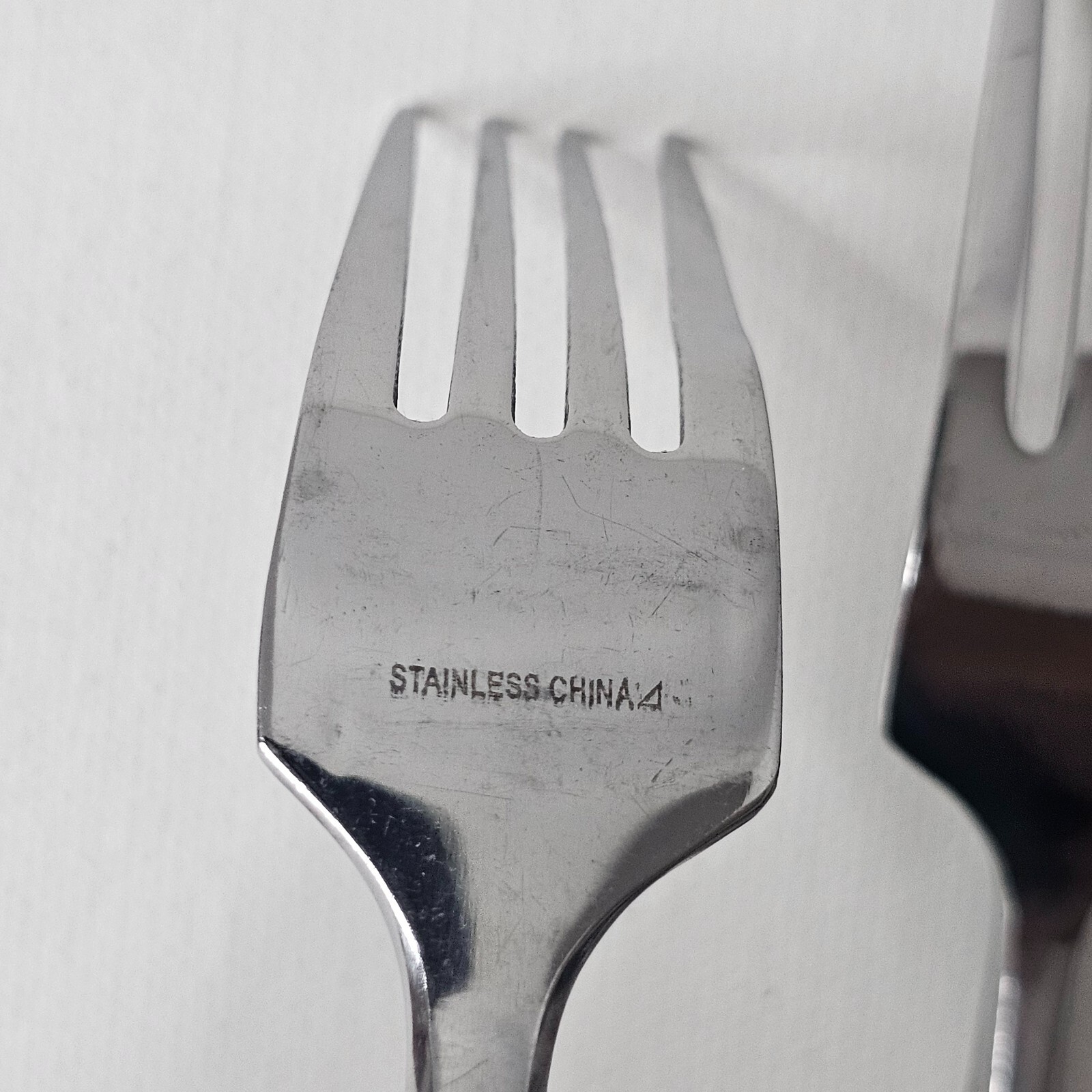 Hampton Salad Fork Stainless Lot of 4 Hexagonal Handle Flatware Glossy