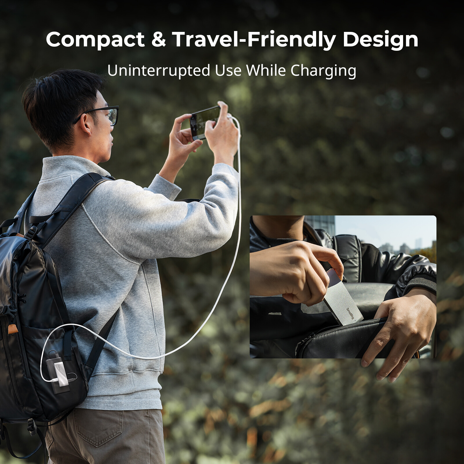 SmallRig 5-in-1 Memory Card Reader, Dual USB-C & SD/TF Card Slots for SD, SDHC