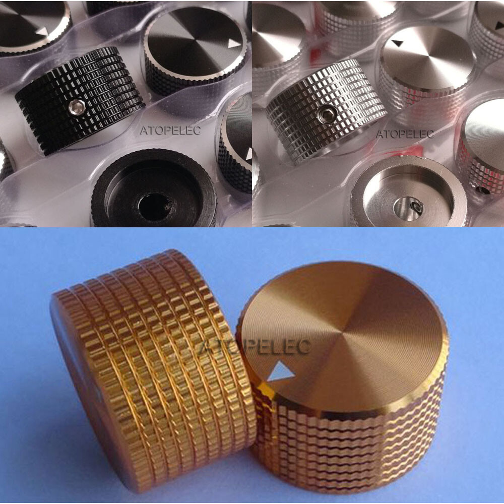 25*15mm Solid Full Aluminum Knob HiFi Audio AMP DAC Potentiometer 6mm Shaft CNC