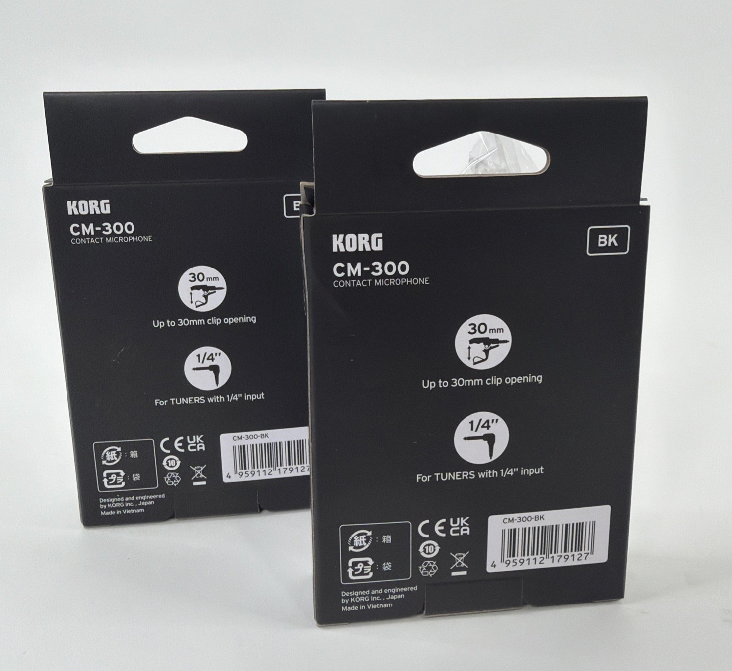 (2 Pack) Korg CM-300 Contact Microphone Black