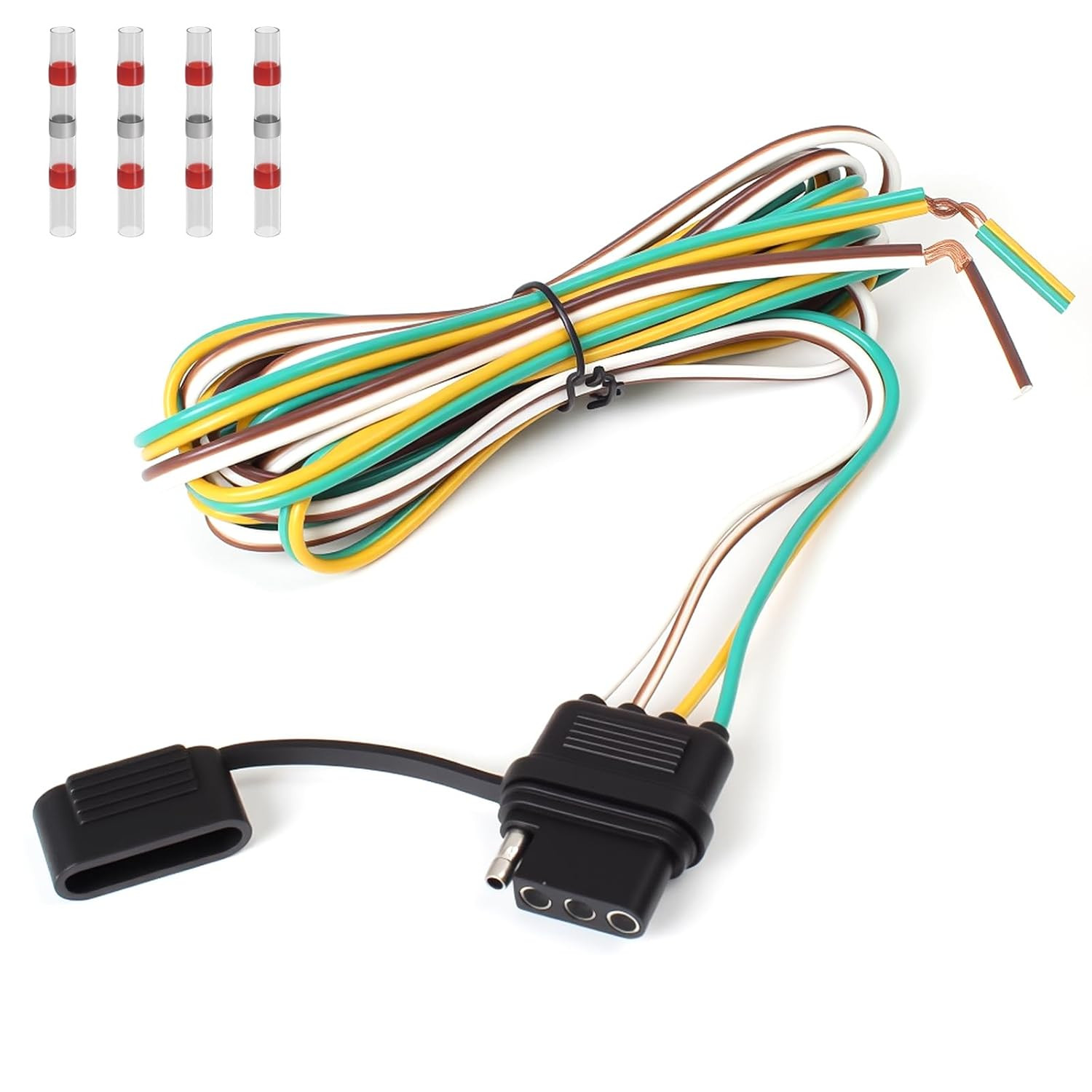 16AWG 5FT 4 Prong Trailer Wiring Harness Plug Female end Replacement Connecto...