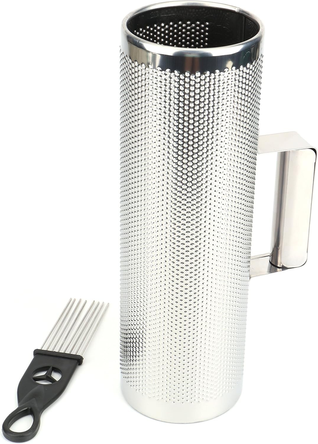 Foraineam Latin Percussion 4" x 12" Metal Guiro with Scraper Instrument Black