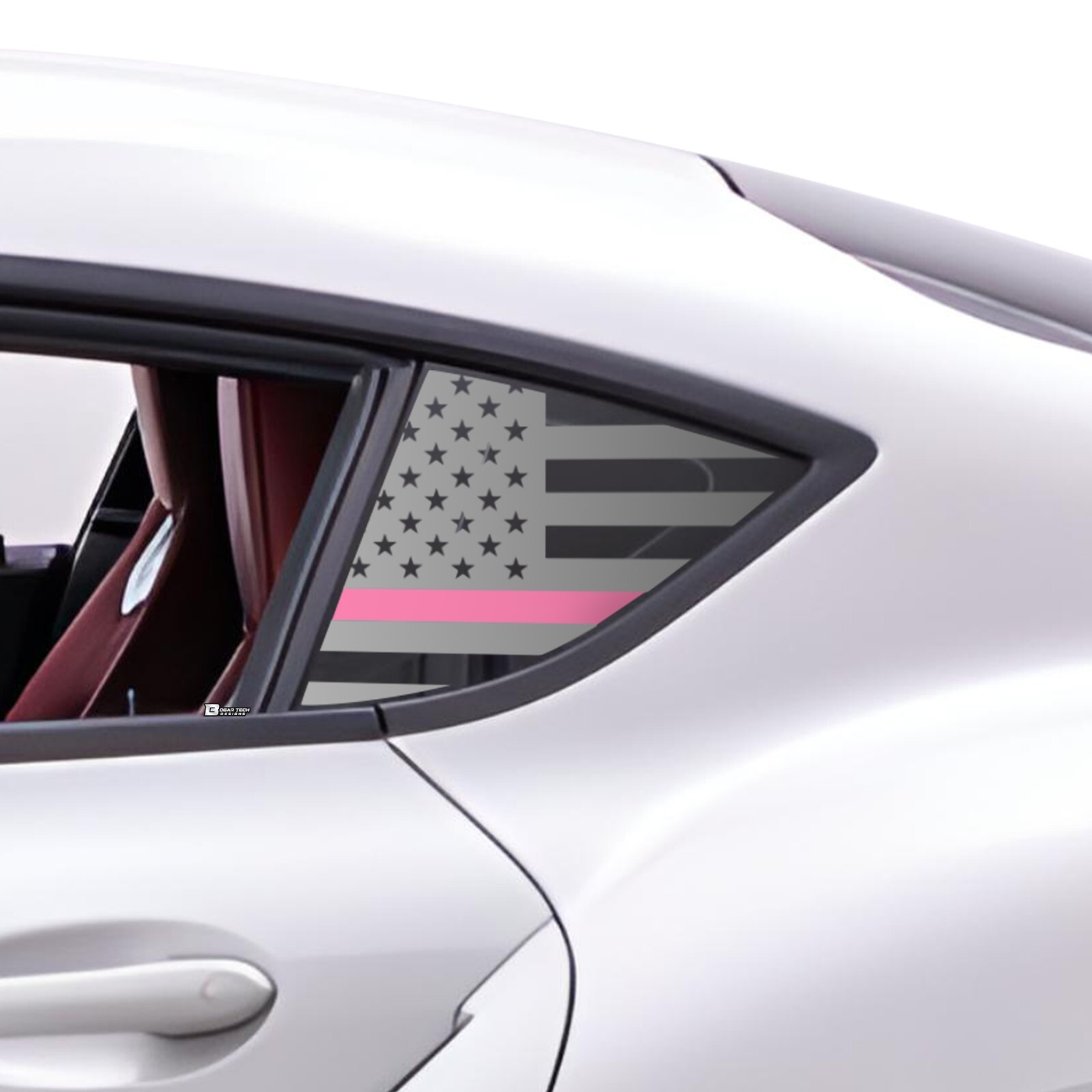 Fits Toyota Supra 2020 - 2023 Quarter Window American Flag Vinyl Decal Sticker