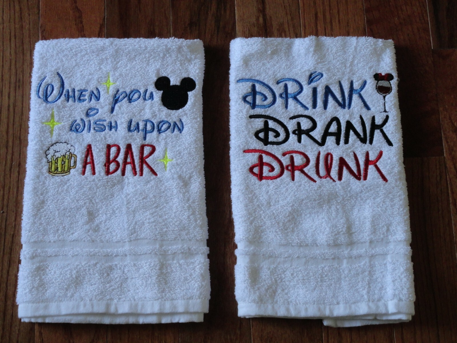 Screw This Im Going to Disney And Drinking  2 Fun Hand Crafted Towels New Years