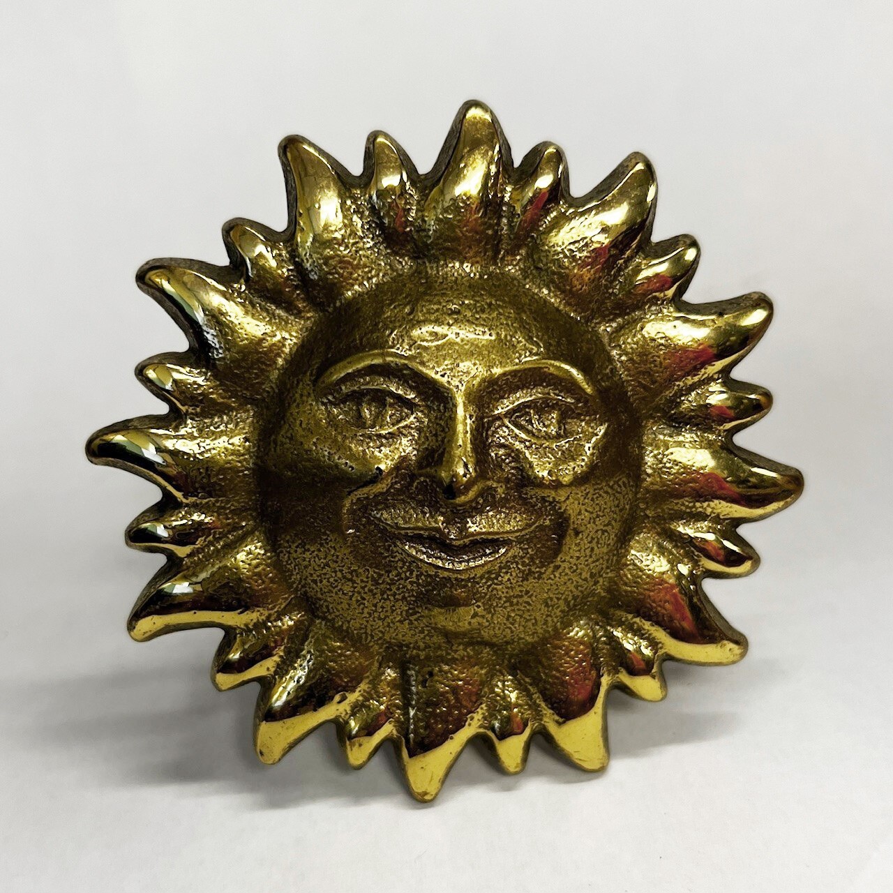 Sunface Doorbell Ringer by Michael Healy - Brass Finish