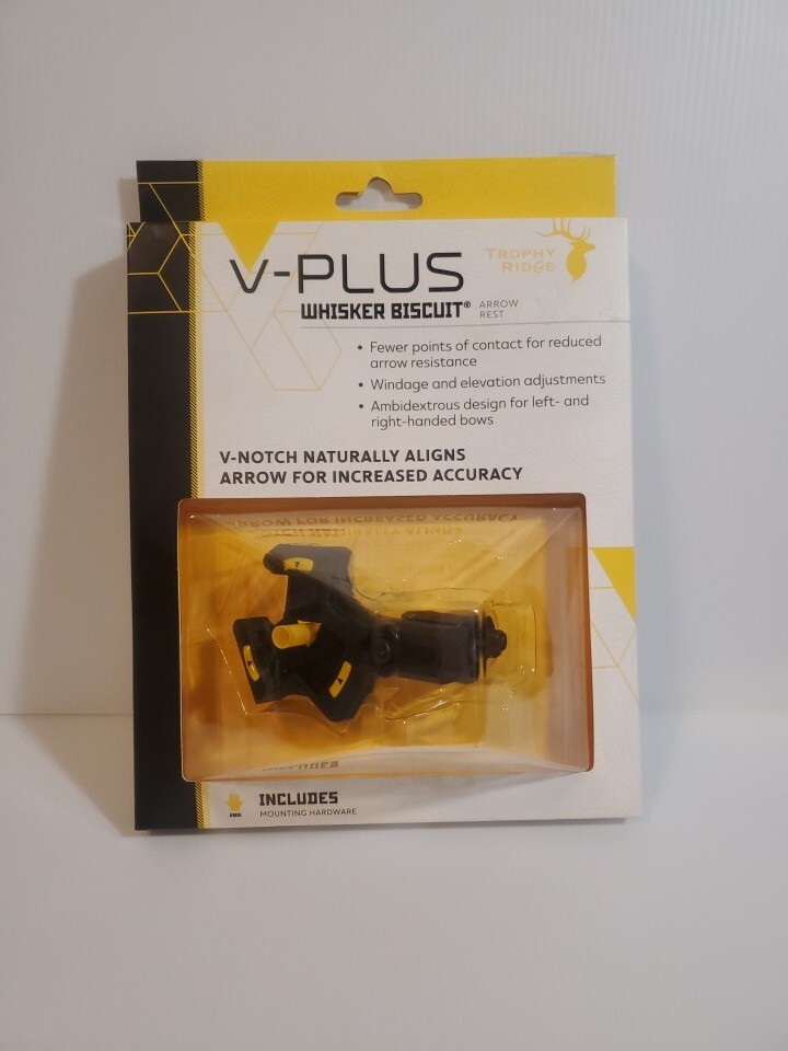 Trophy Ridge Whisker Biscuit V Plus Arrow Rest with mounting hardware