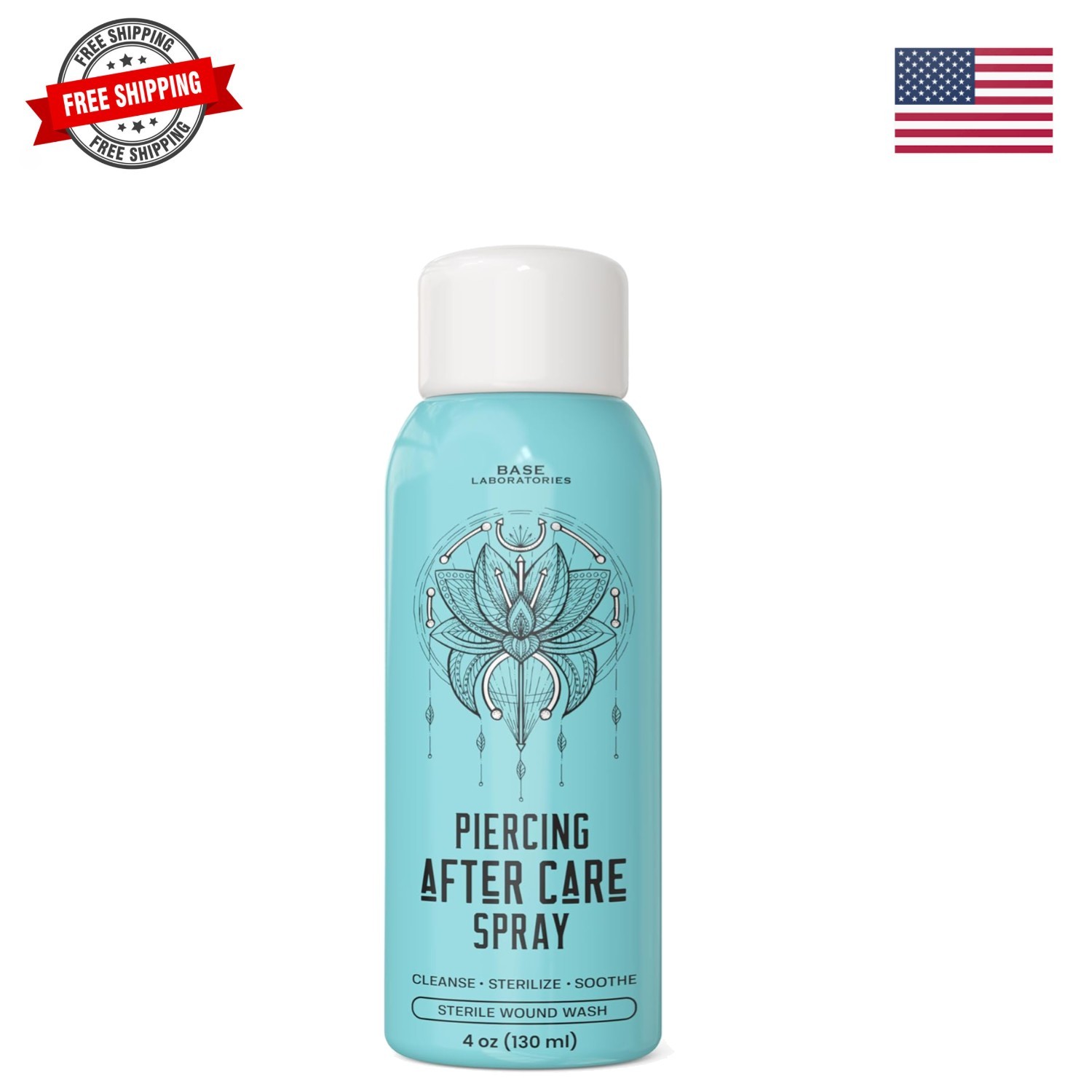Piercing Aftercare Spray 4oz | Saline Spray for Piercings | Ear Piercing Clea...