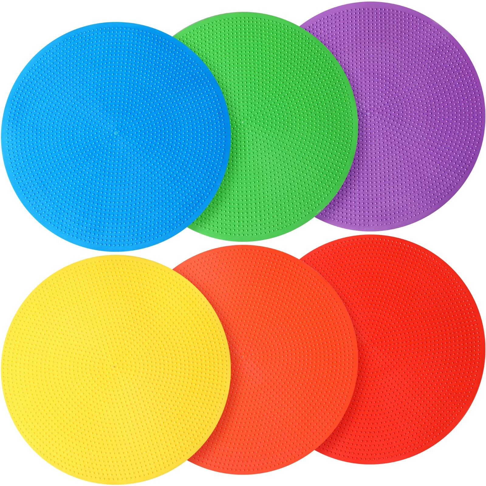 6 Pcs Poly Spots Markers 8 Inch Floor Spot Markers Dots for Gym Marker Poly S...