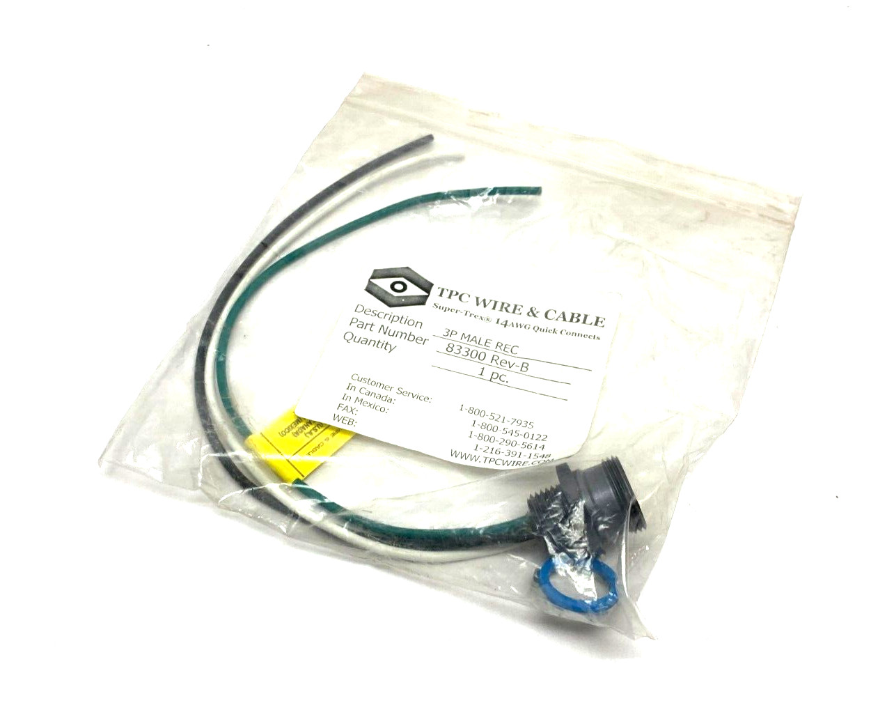 TPC Wire & Cable 83300 Super-Trex Quick-Connect Receptacle Rev. B 3P
