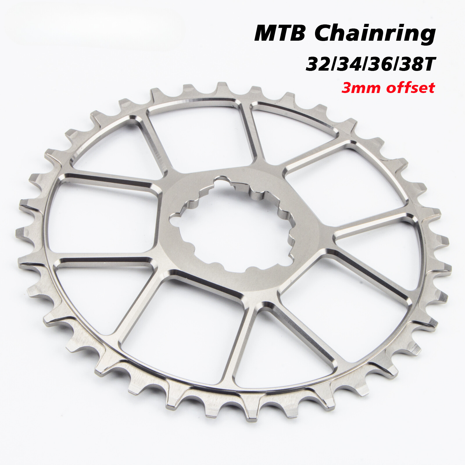 MTB Chainring 3mm Offset 32T/34/36T/38T for 10 11 Speed Direct Mount Chainwheel