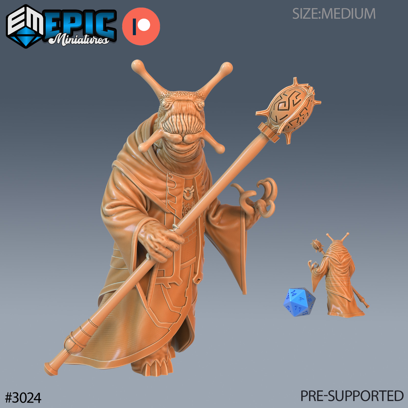 Snail Mage B | Epic Miniatures | RPG D&D Pathfinder Wargaming