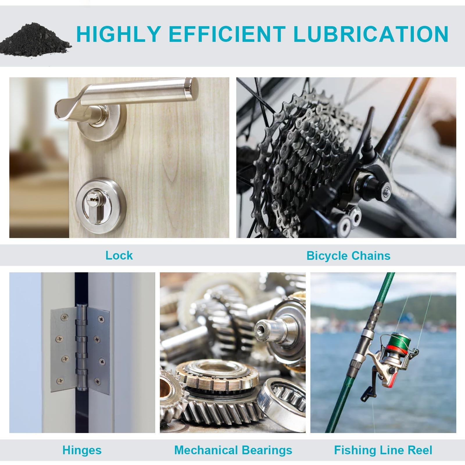 1.5LBS Pure Graphite Powder,3000 Mesh Microfine Dry Lubricant...