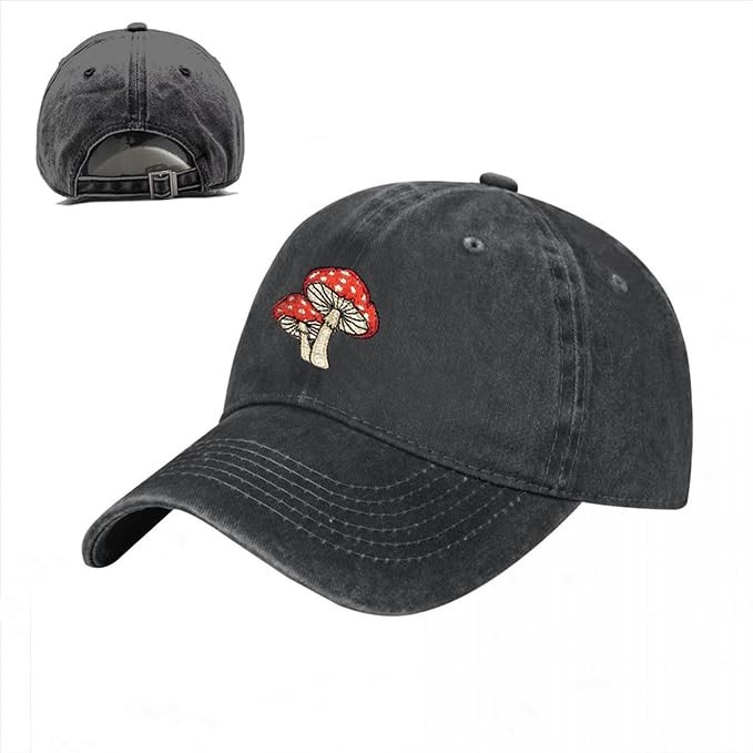 UFO Alien Embroidered Baseball Cap Adjustable Golf Dad Hat One Size Mushrooms