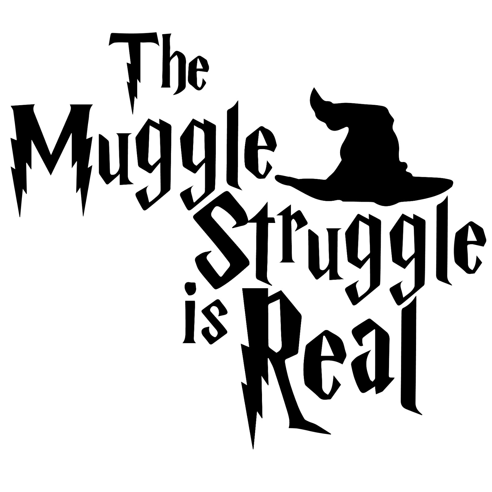 Vinyl Decal Car Laptop Window  Sticker Harry Potter - The Muggle Struggle
