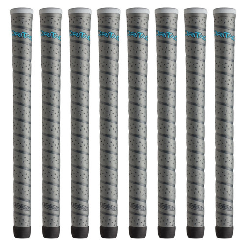 Set of 8 Winn Dri-Tac Wrap Ladies Size Non Slip Wrap Golf Grips, Gray - 3DTWR-GY