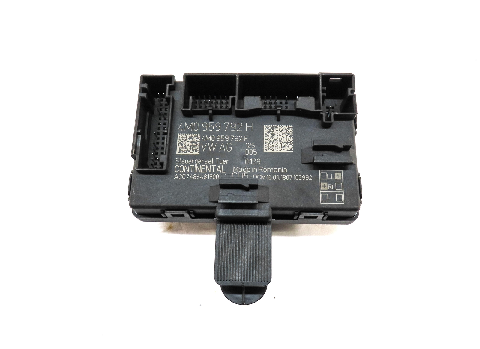 2018 AUDI A4 (B9 8W) FRONT RIGHT PASSENGER DOOR CONTROL MODULE 4M0959792H