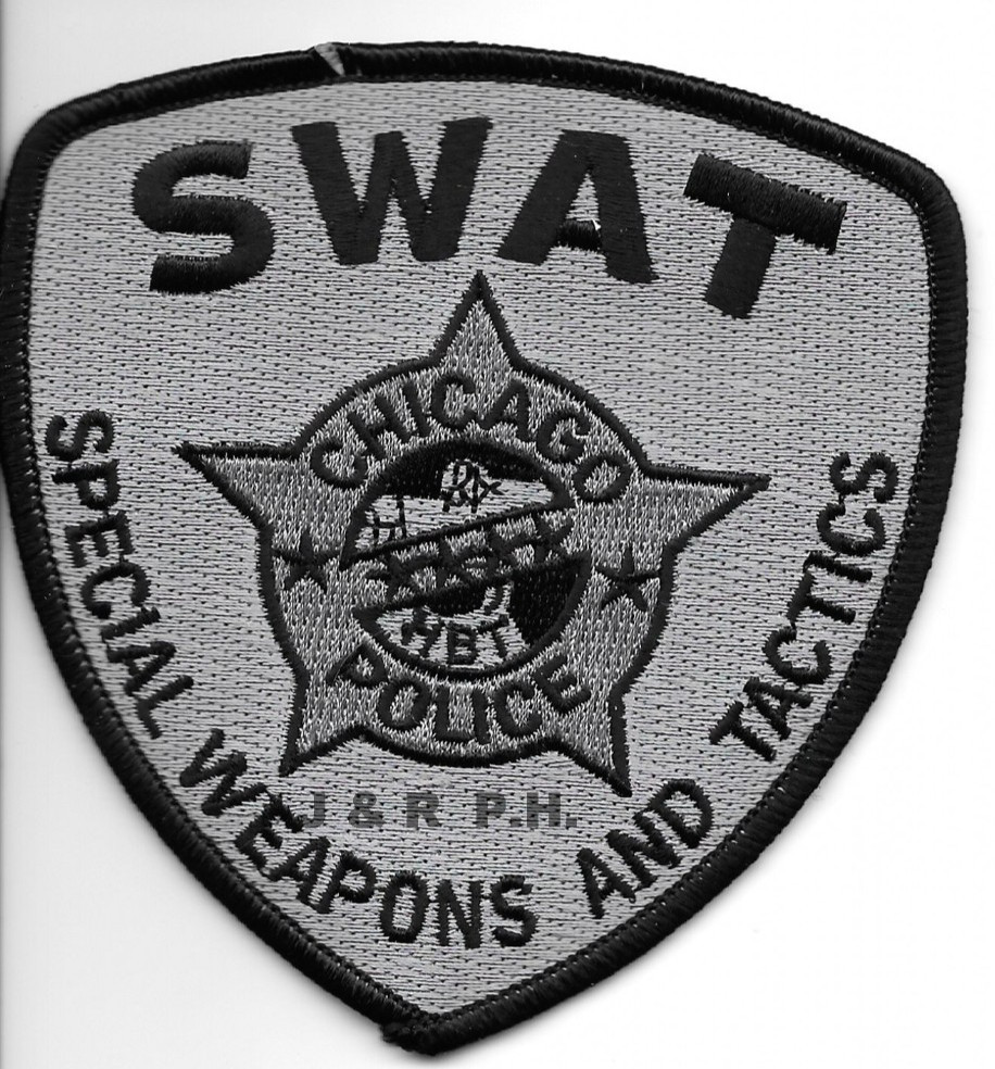 Chicago  "S.W.A.T.", Illinois (4" x 4" size) shoulder police patch (fire)