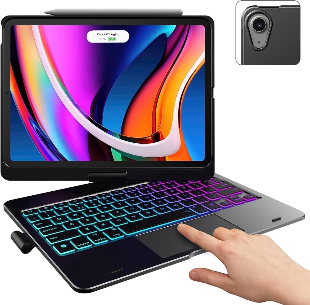 Touch Keyboard Case with Trackpad for iPad Air 11-inch (M3 2025 / M2 2024) 360°