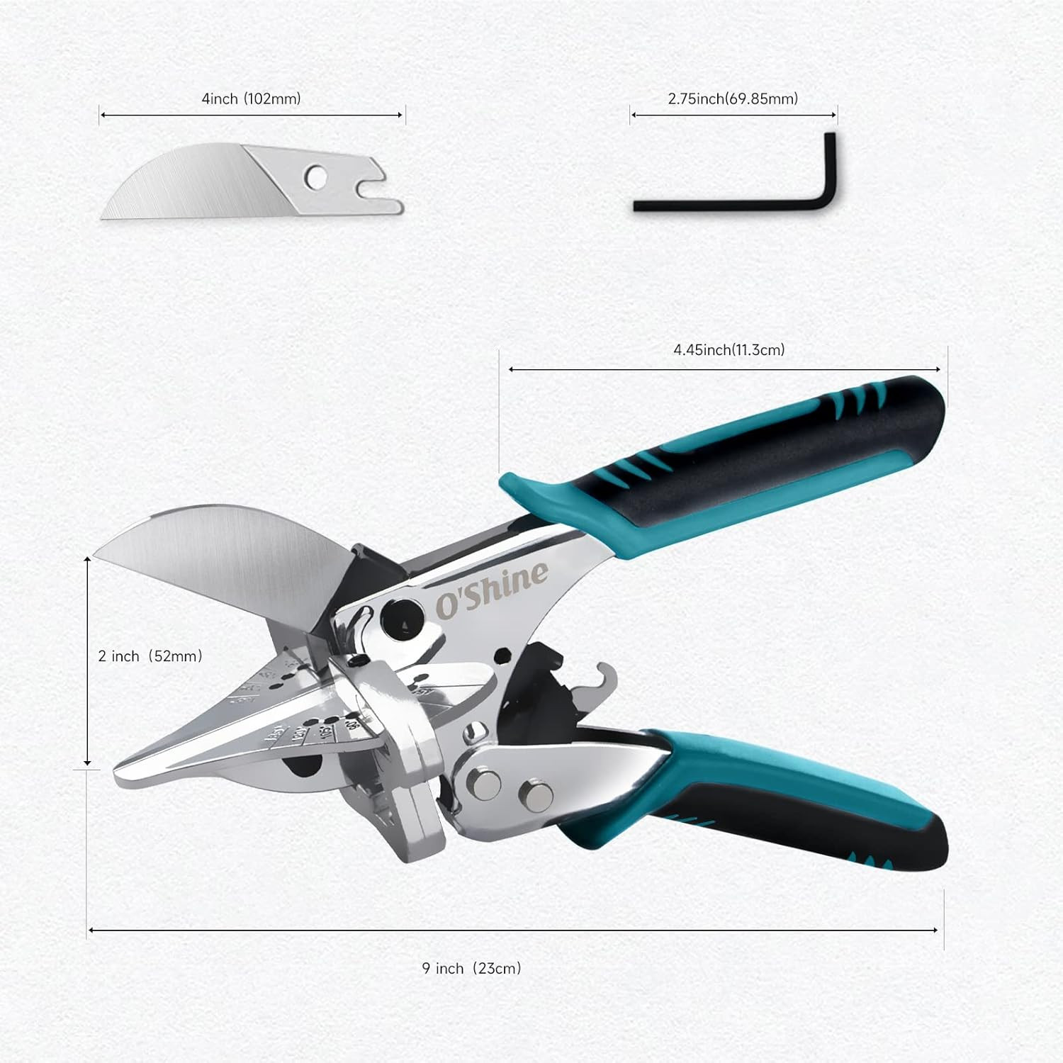 O'Shine Ratchet Miter Shears for Precision Angular Cutting & Crafting Tools
