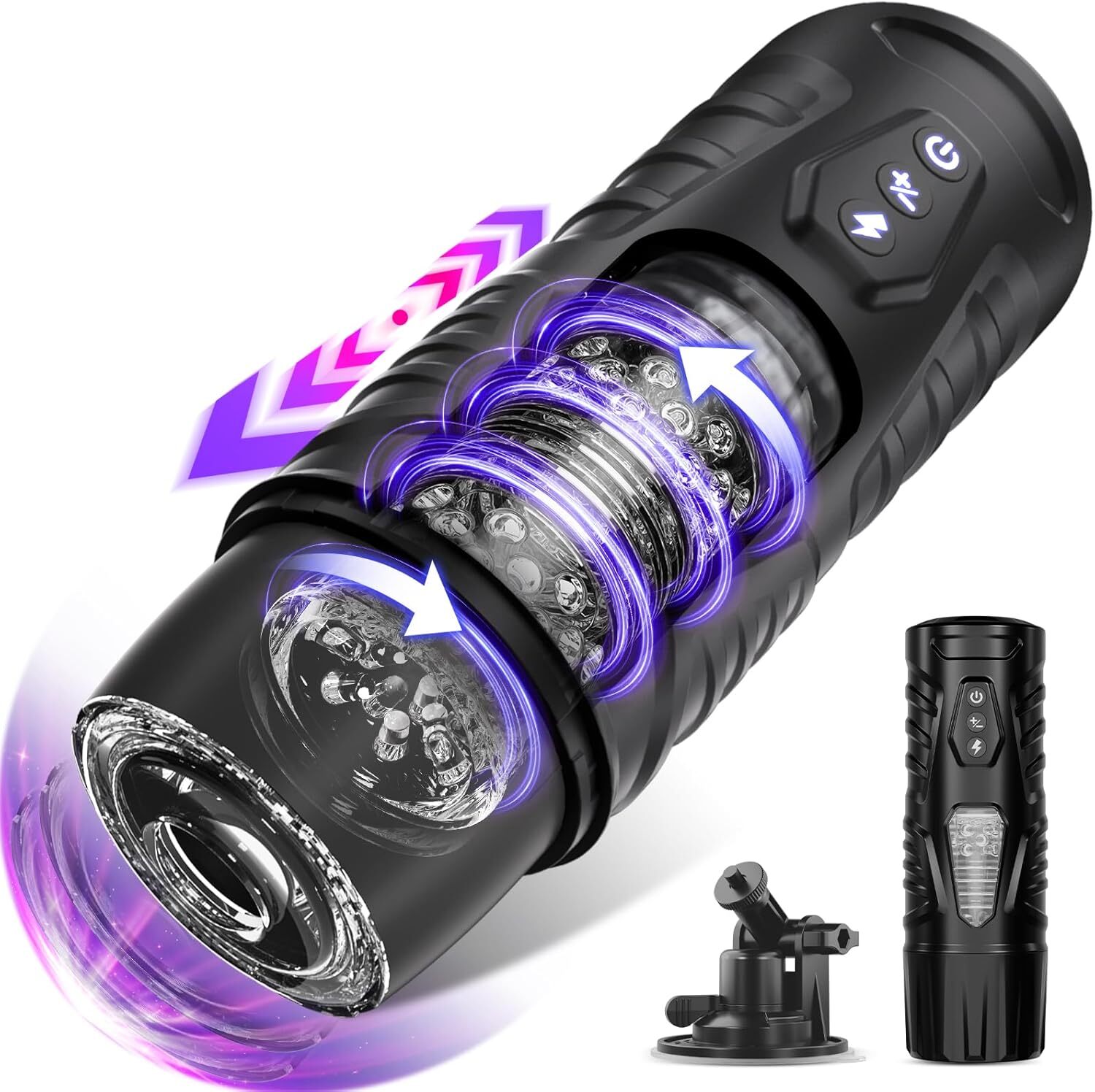 Automatic Male Masturbator for Men 7 Thrusting & Rotating Pocket Lubricants Cup