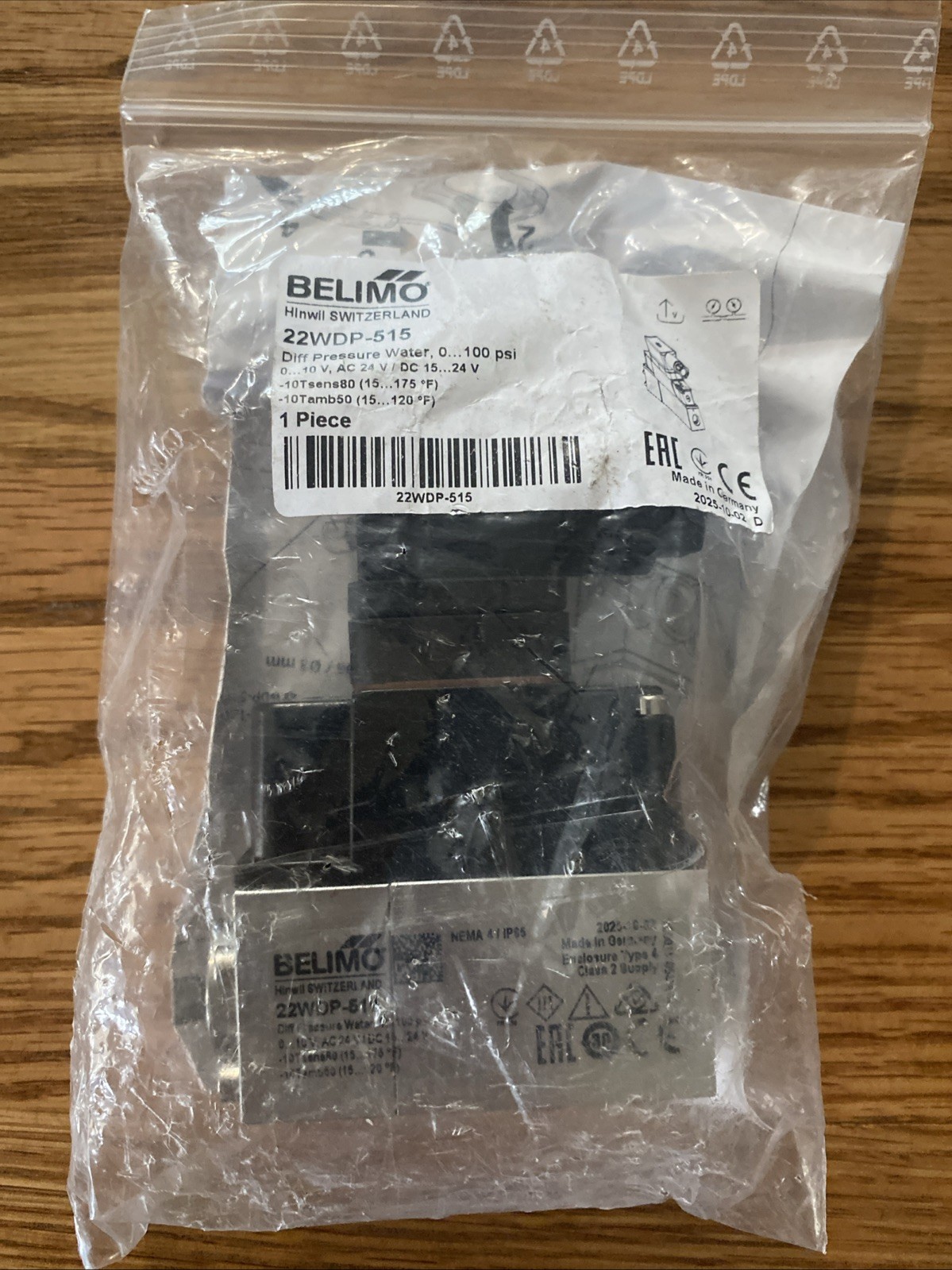 22WDP-515 Belimo Differential Pipe Water Pressure Sensor
