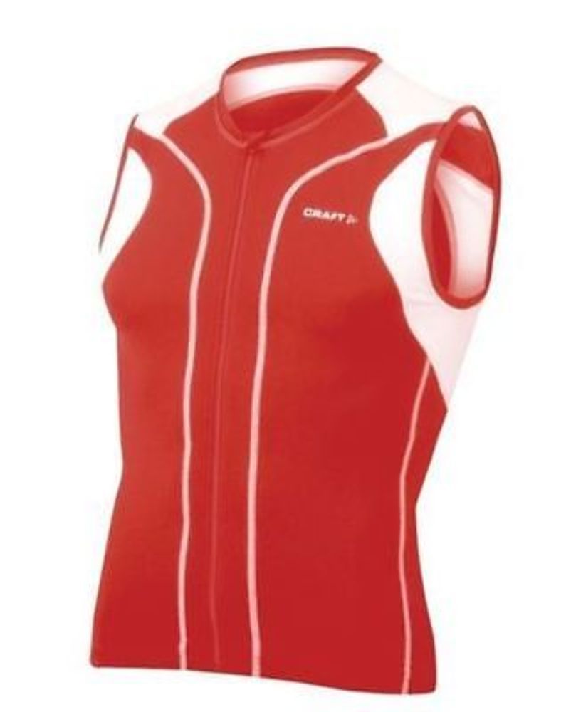 Craft Sports Men's Sleeveless Tri Top Bright Red Small New