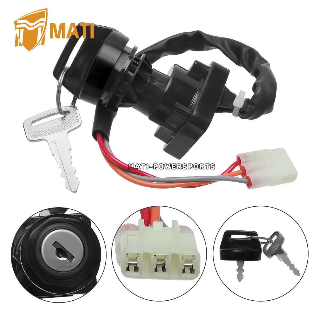 Ignition Switch With 2 Keys for Kawasaki KFX400 KFX 400 2003 2004 #27005-S005