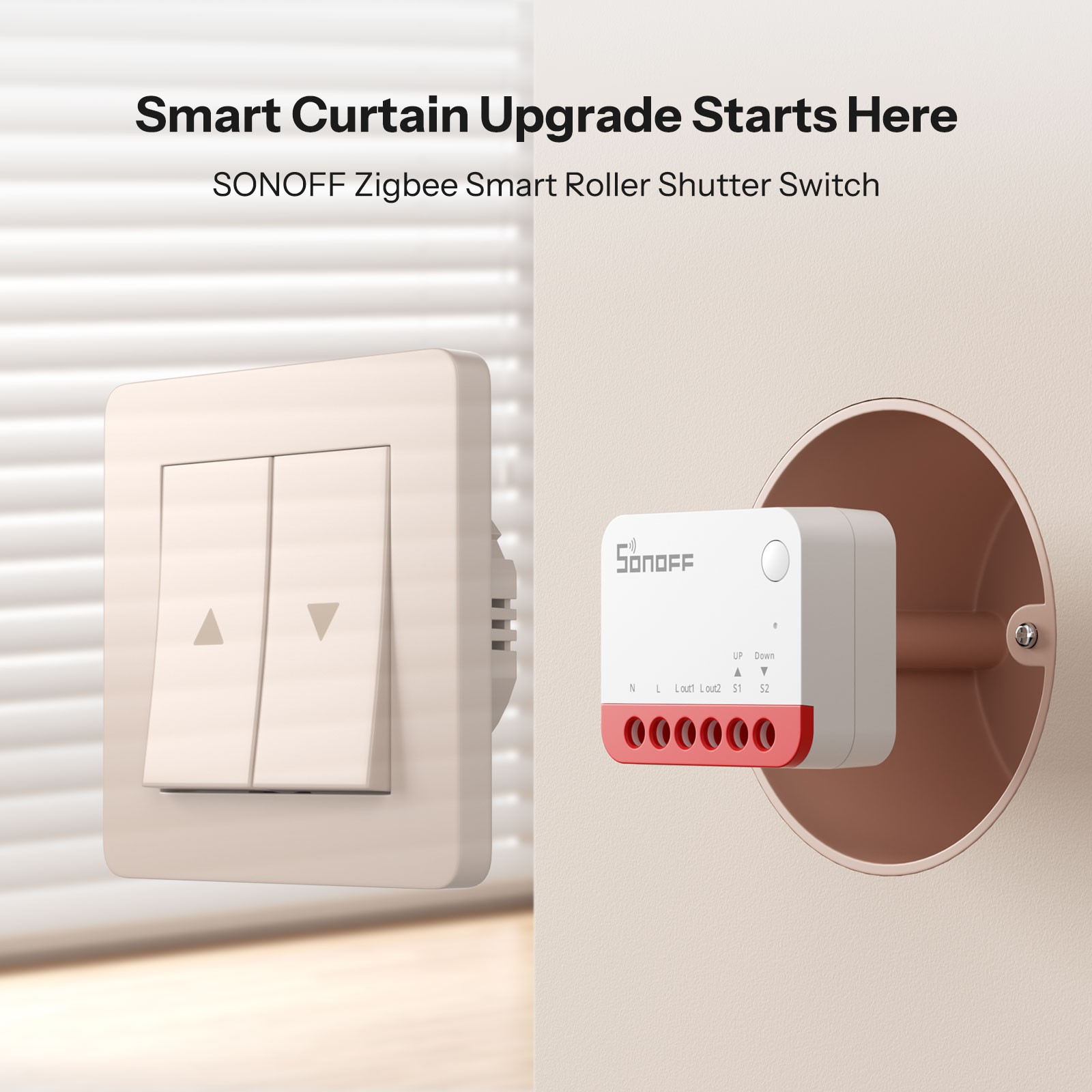 SONOFF MINI Extreme Zigbee Smart Roller Shutter Timer Switch APP Remote Control