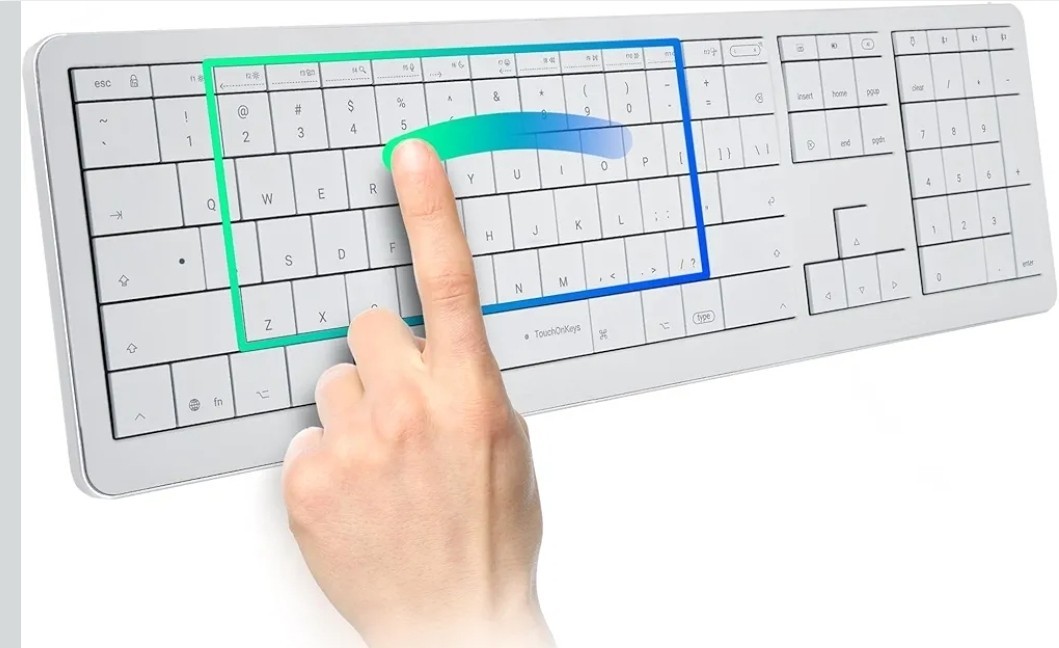 CLVX 1 Mac | Touch On Keys & Gestures AI Keyboard | Bluetooth & USB-C | Low P...