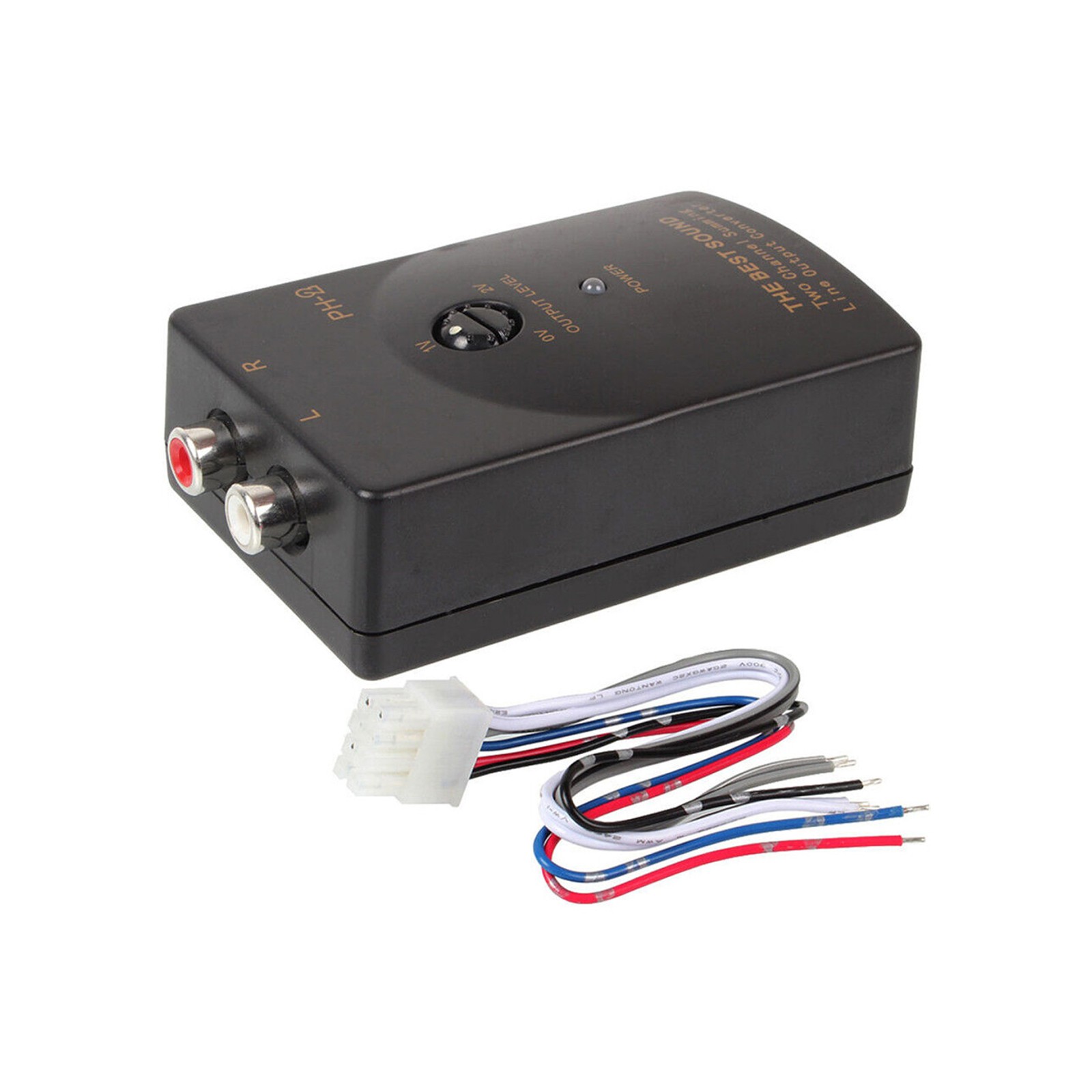 Car Stereo Speaker Outputs To RCA Outputs Speaker Level Converter With Cable B
