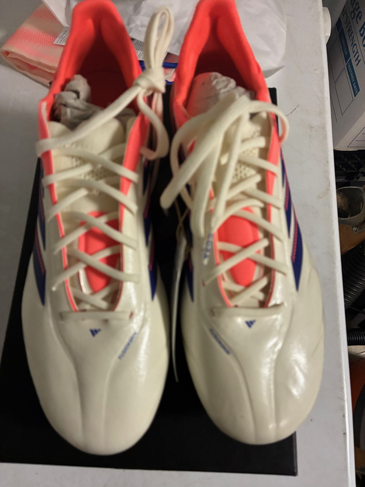 Adidas Copa Pure 3 Elite FG Mens Soccer Cleats White Coral JH8728 Size 6.5