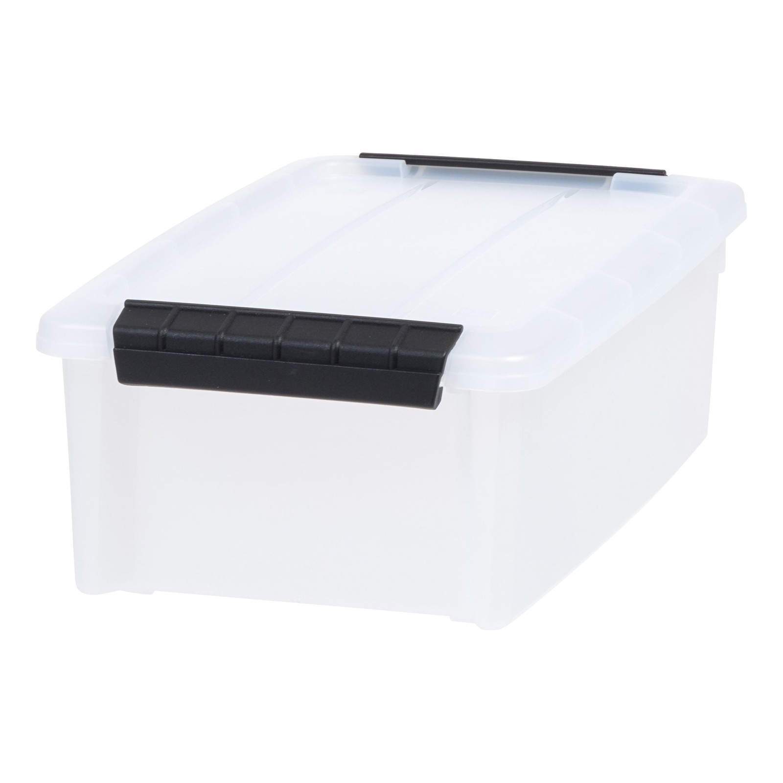 32 Qt. Plastic Storage Bin with Lid, Stackable Storage Containers, Tote