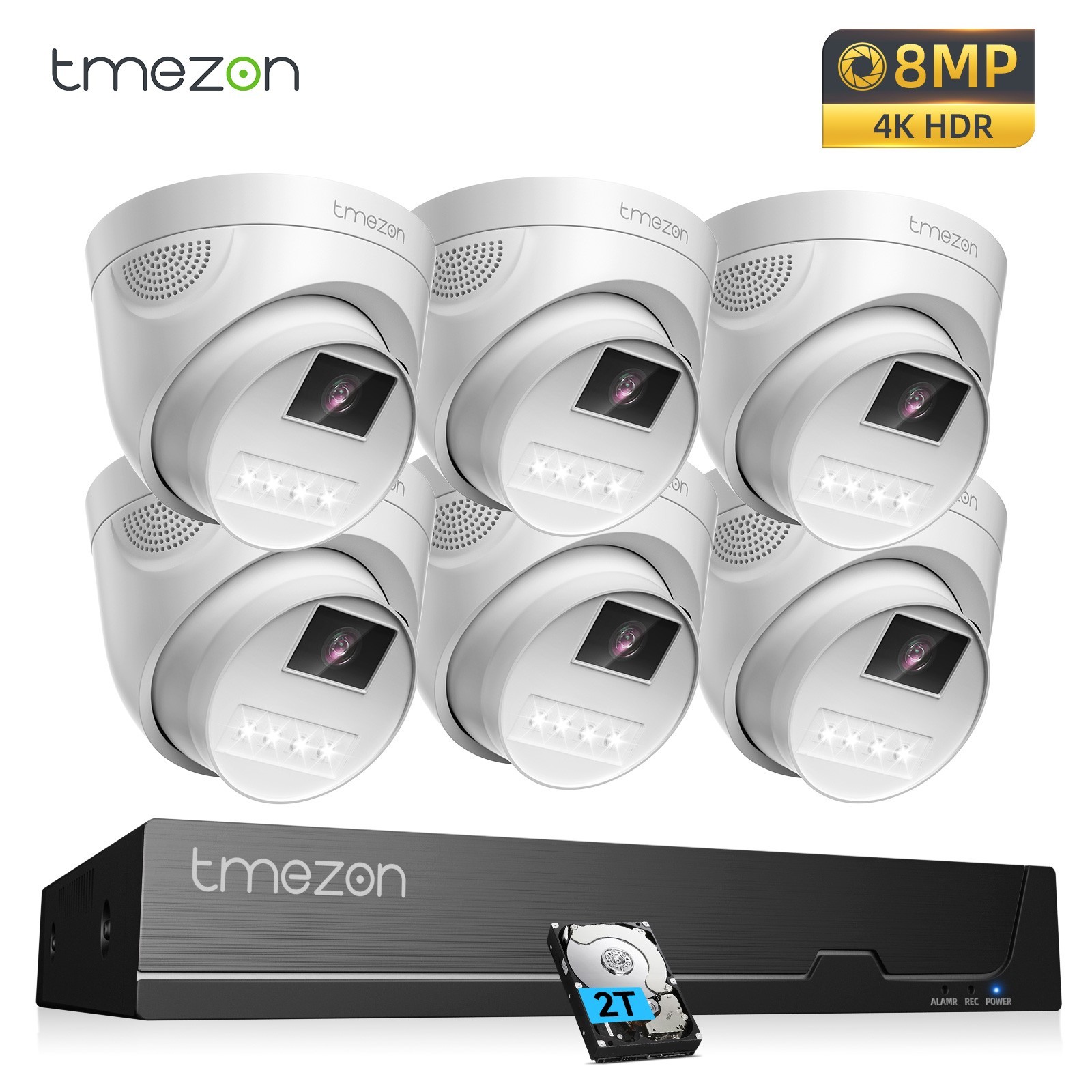 8CH POE IP Camera System 8CH NVR Kit Full HD Home Monitoring Night Vision New
