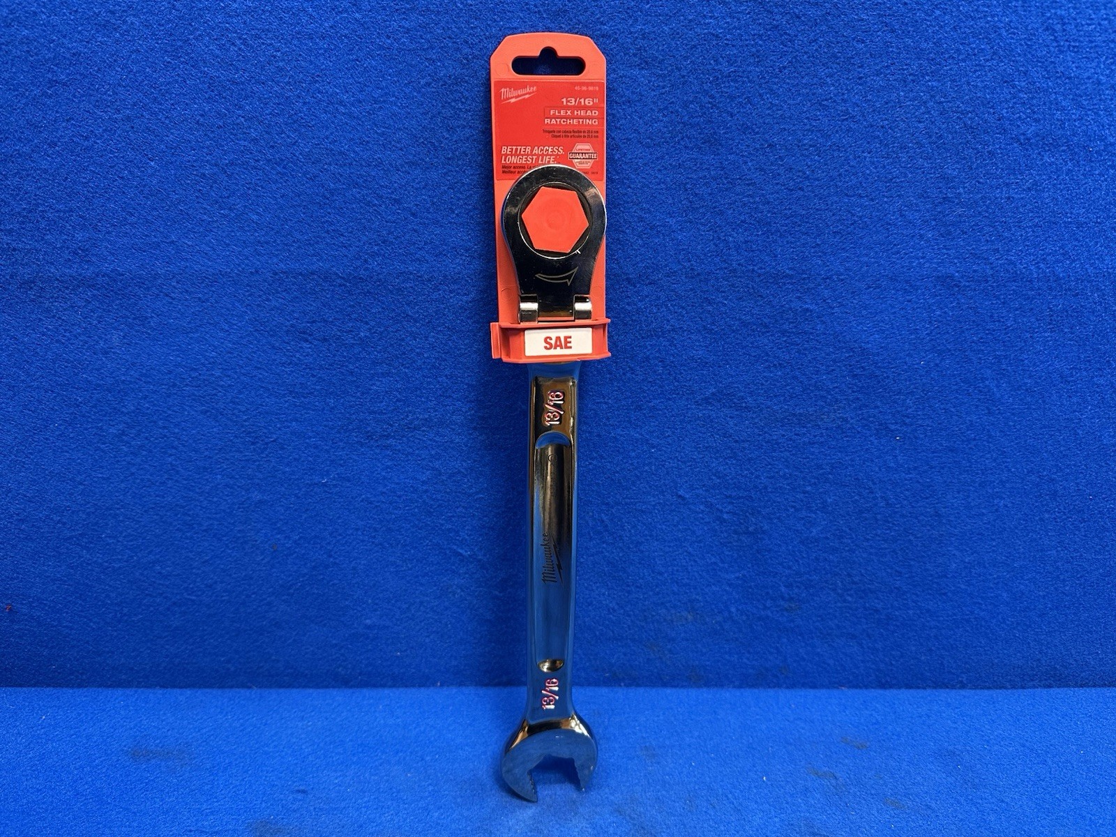 Milwaukee 45-96-9819 13/16 In. Flex Head Combination ratcheting Wrench