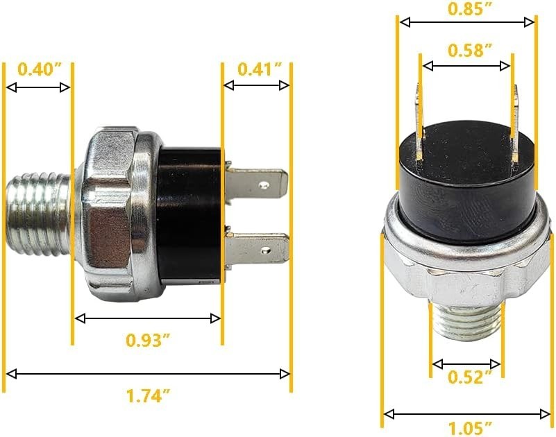Versatile Tank-Mounted Air Pressure Switch 135-175 PSI for Dual Voltage Systems