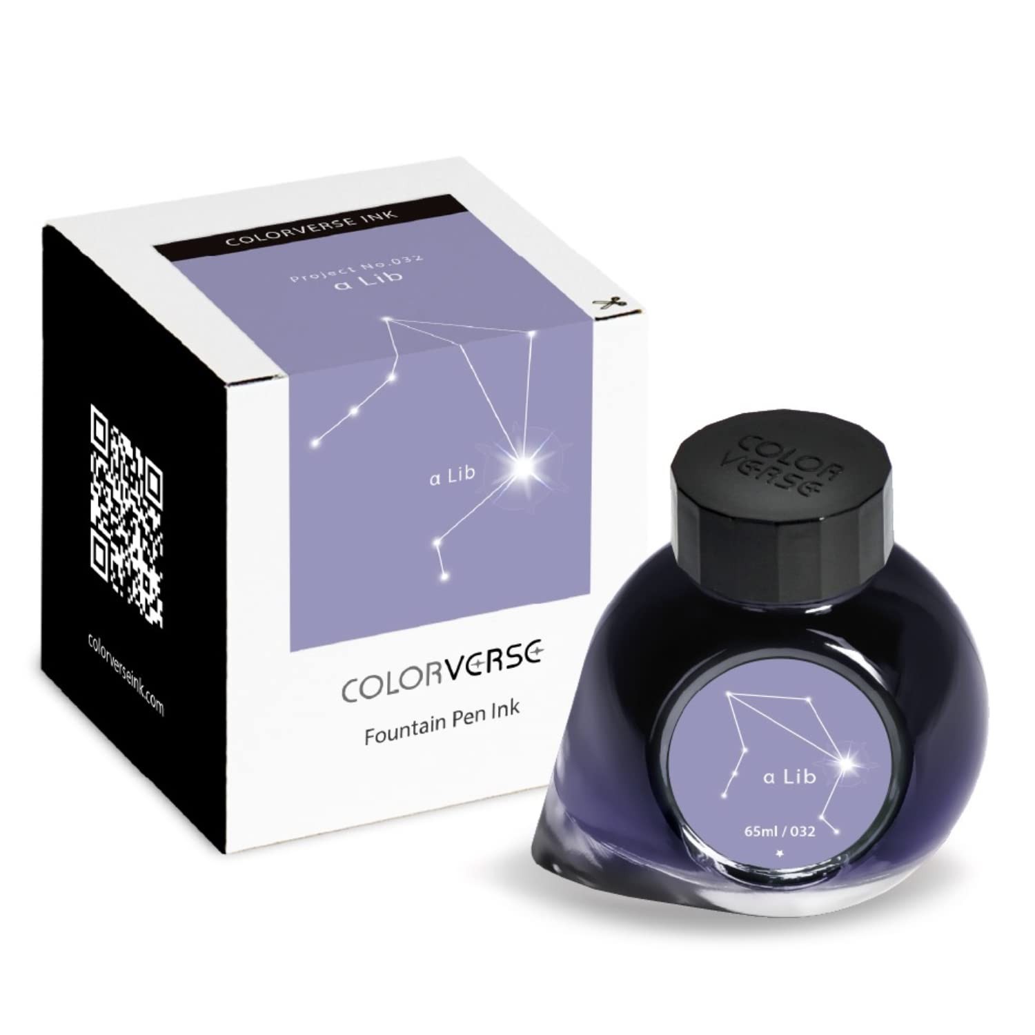 Colorverse Fountain Pen Ink | Purple | _ Lib | 65ml | Dye-Based Ink,Ink & Pads