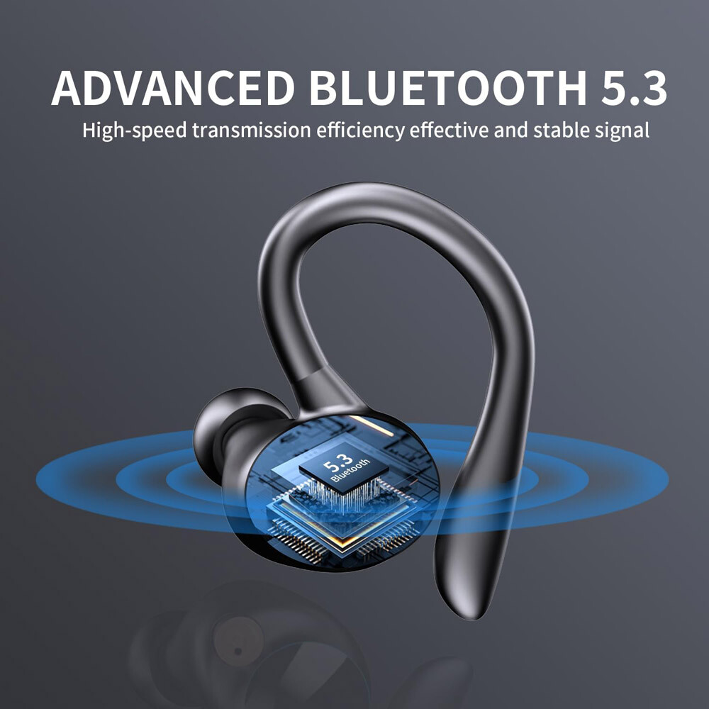 Headphones Wireless Earbuds 60hrs Playback Over-Ear IPX7 Waterproof Earphones US