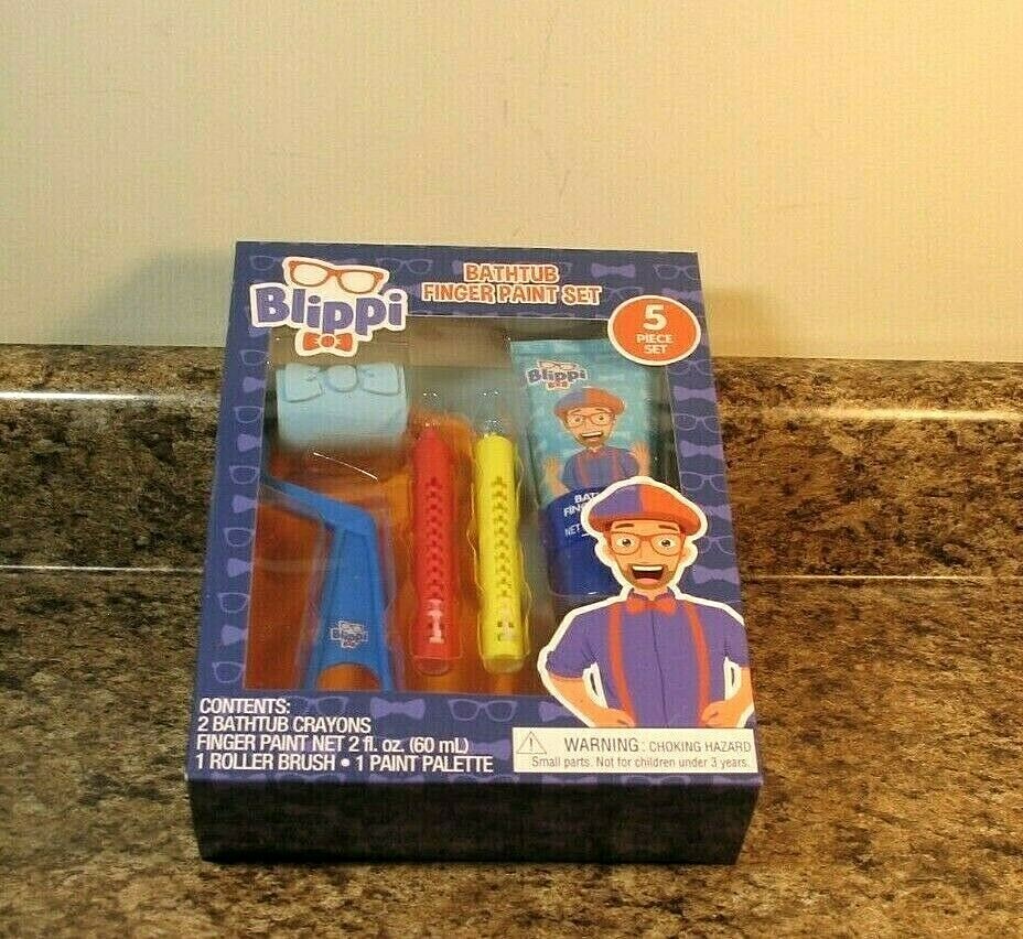 Blippi Bathtub Finger Paint Set Bath Time NEW