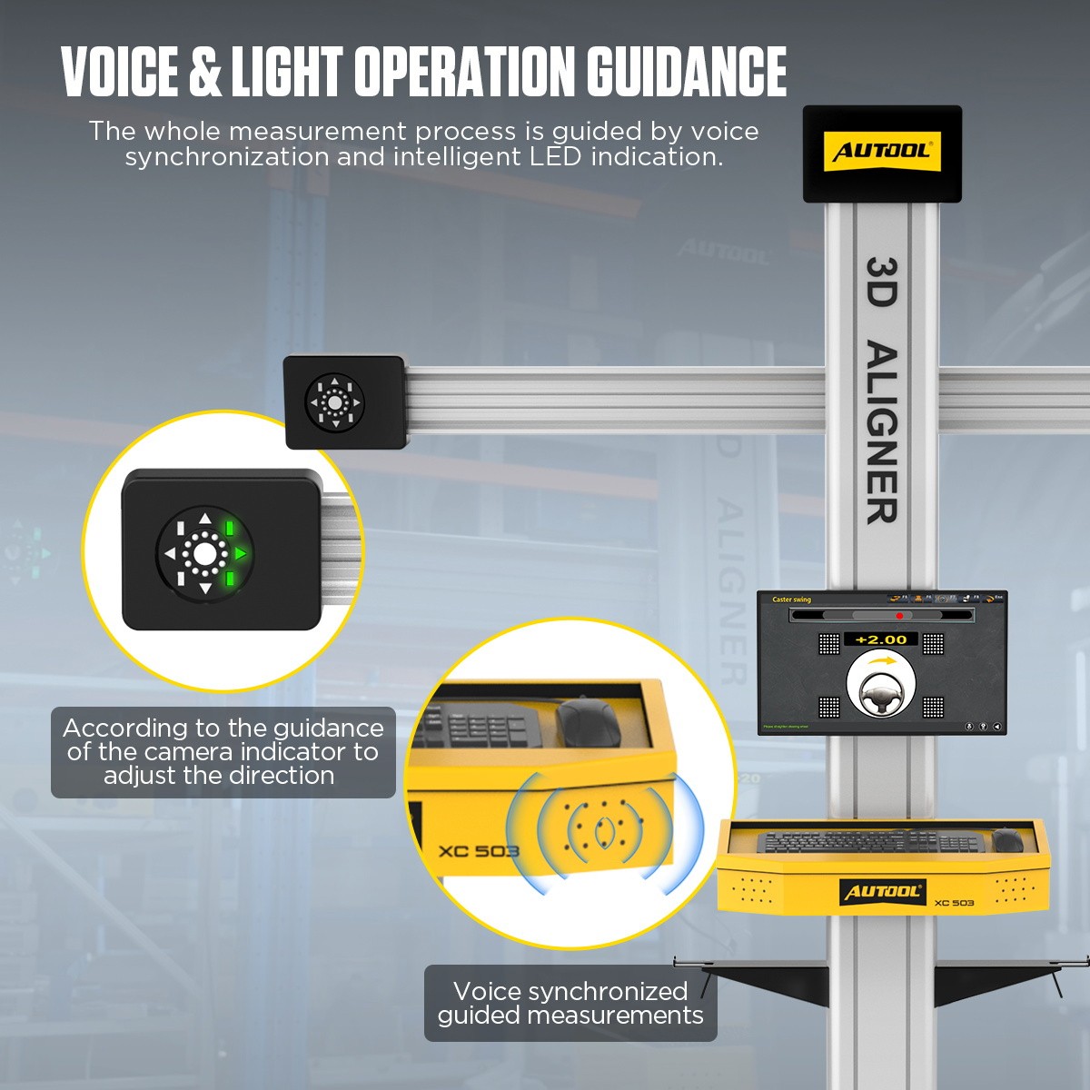 3D Wheel Alignment Machine Remote Control Tire Aligner System Alignment Tool