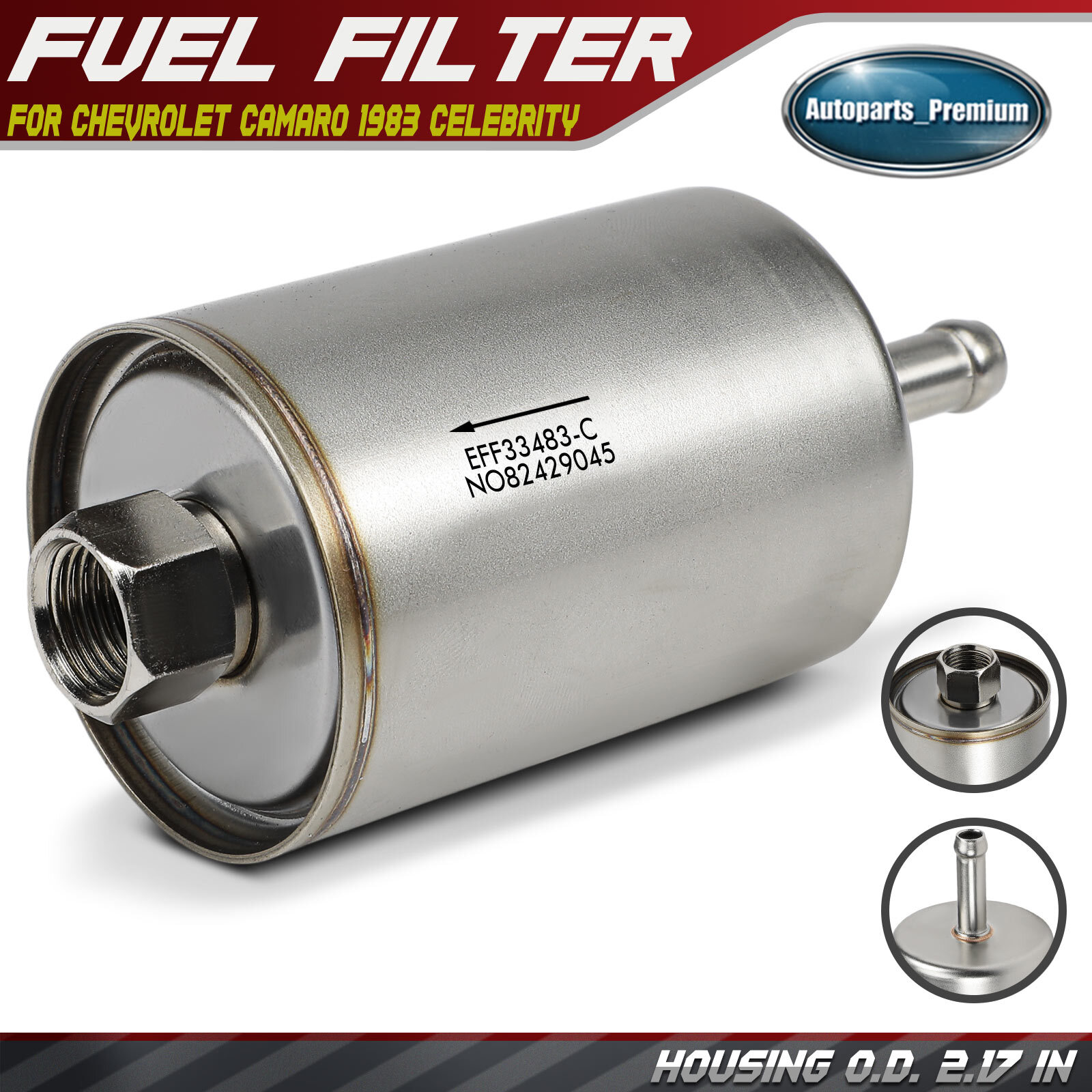 Fuel Filter for Chevrolet Camaro 1983 Celebrity S10 Blazer GMC S15 Jimmy Buick