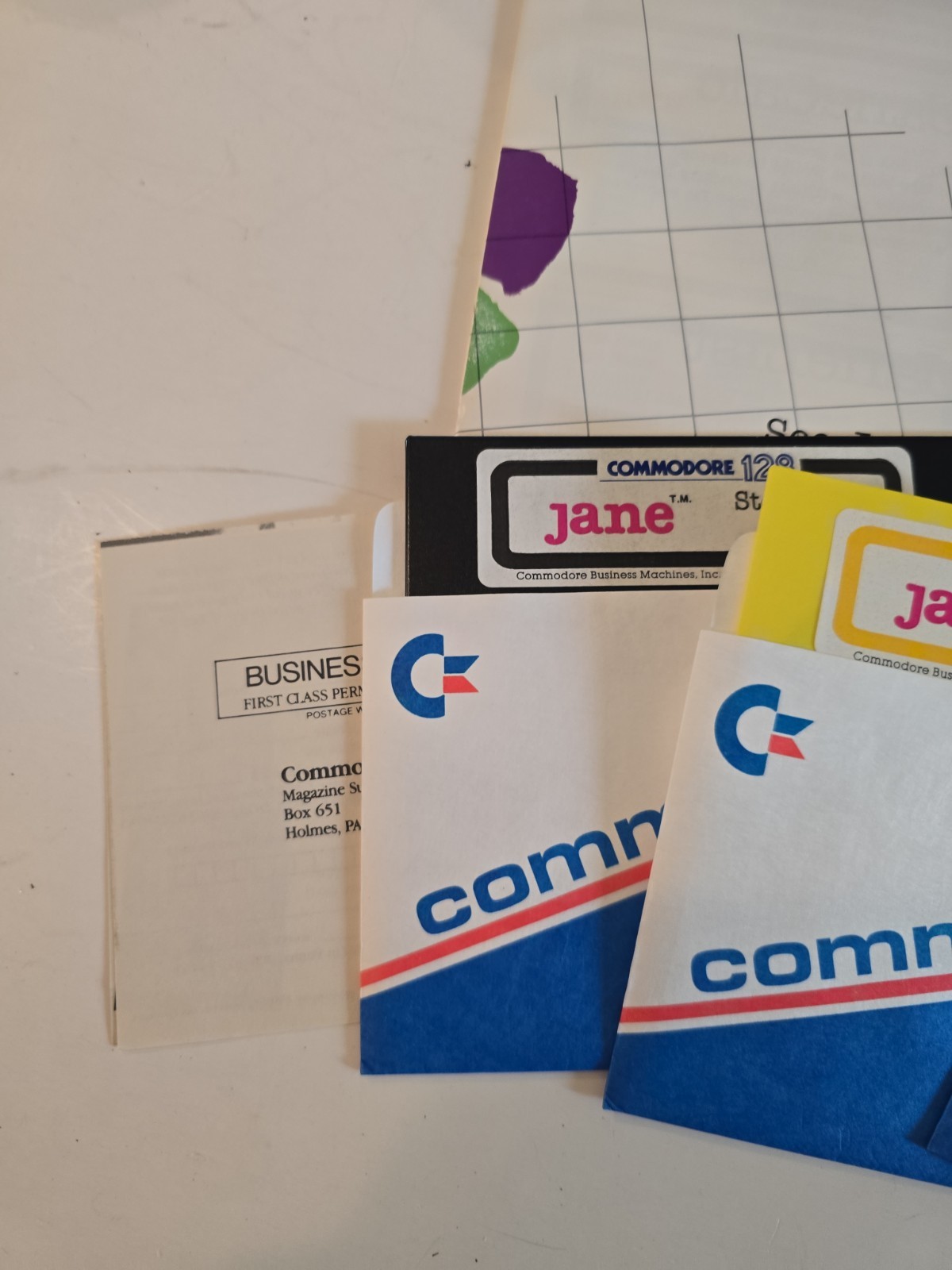 VTG Commodore 128 Jane Integrated Software User's 1985 3 Diskette Application