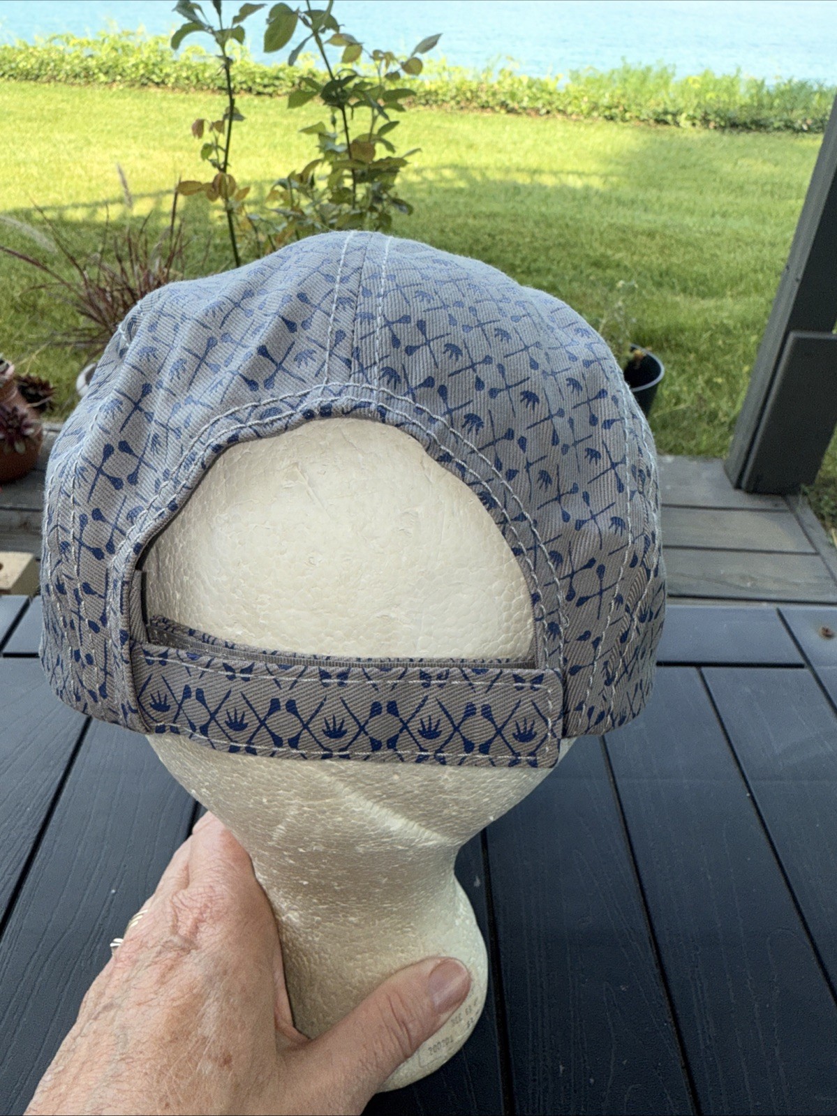 The Jimador Tequila Leather Patch on Blue Fabric Design 5 Panel Hat Cap EUC